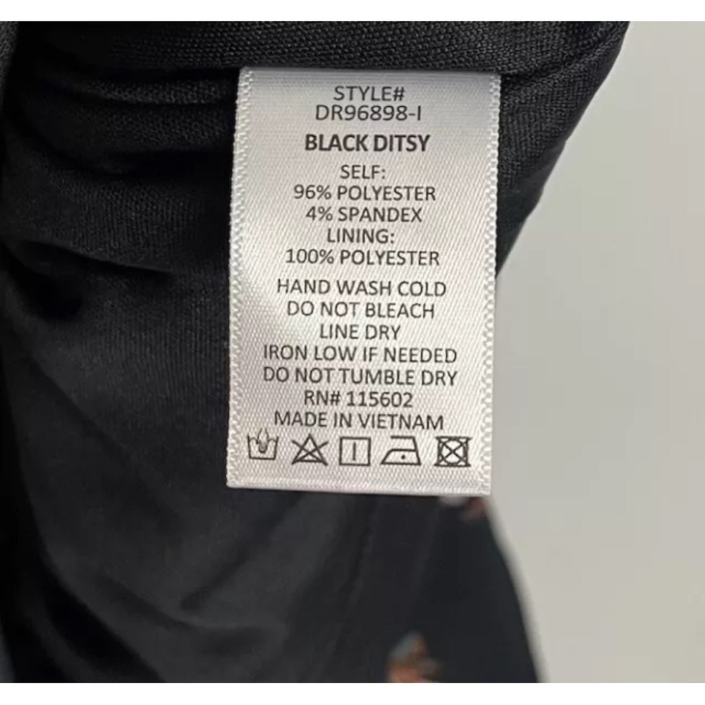 Lush Dress Womens Small Black Ditsy Floral Long - Picture 6 of 13